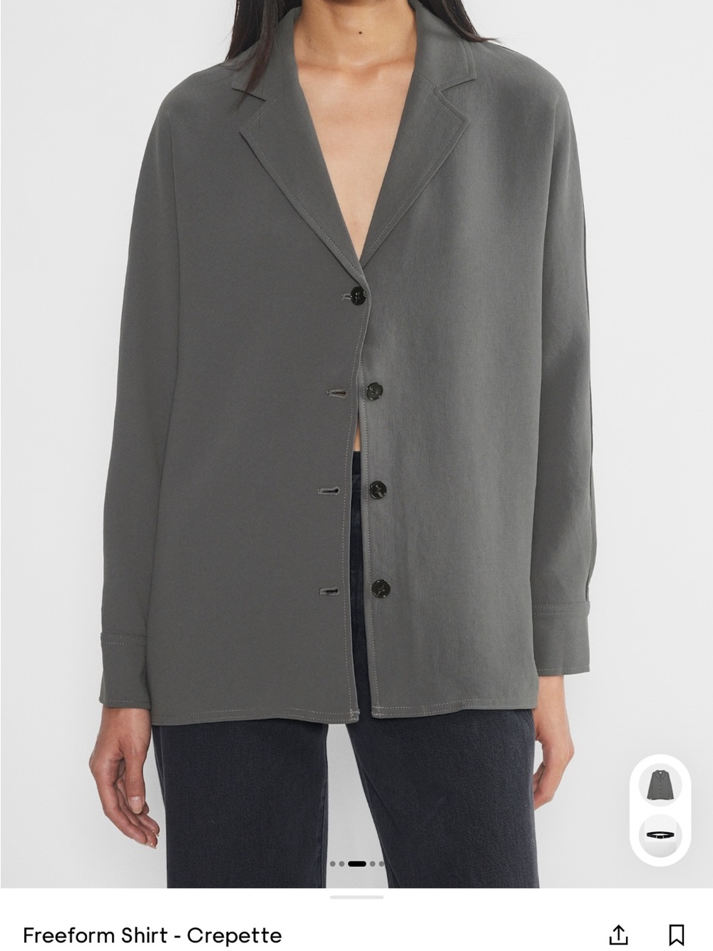 Wilfred Slate Gray Minimal Blouse